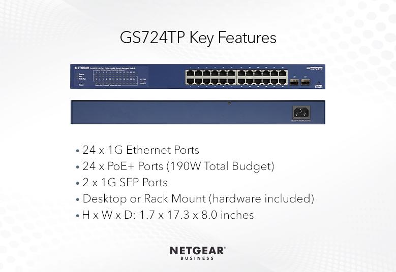 Switches GS724TP Key Features